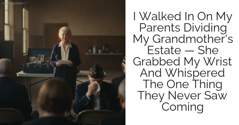 I Walked In On My Parents Dividing My Grandmother's Estate — She Grabbed My Wrist And Whispered The One Thing They Never Saw Coming