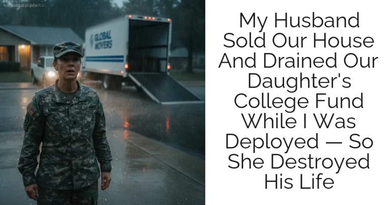 My Husband Sold Our House And Drained Our Daughter's College Fund While I Was Deployed — So She Destroyed His Life