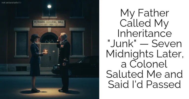 My Father Called My Inheritance "Junk" — Seven Midnights Later, a Colonel Saluted Me and Said I'd Passed