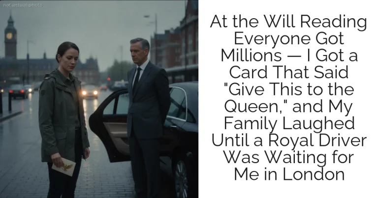 At the Will Reading Everyone Got Millions — I Got a Card That Said "Give This to the Queen," and My Family Laughed Until a Royal Driver Was Waiting for Me in London