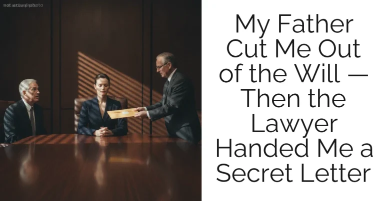 My Father Cut Me Out of the Will — Then the Lawyer Handed Me a Secret Letter