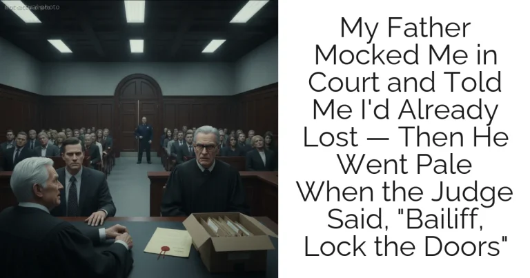 My Father Mocked Me in Court and Told Me I'd Already Lost — Then He Went Pale When the Judge Said, "Bailiff, Lock the Doors"