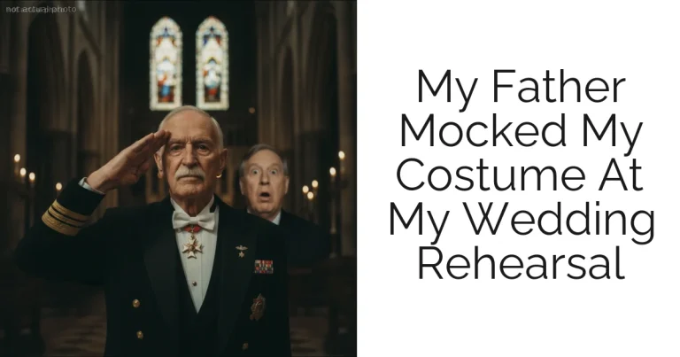 My Father Mocked My Costume At My Wedding Rehearsal