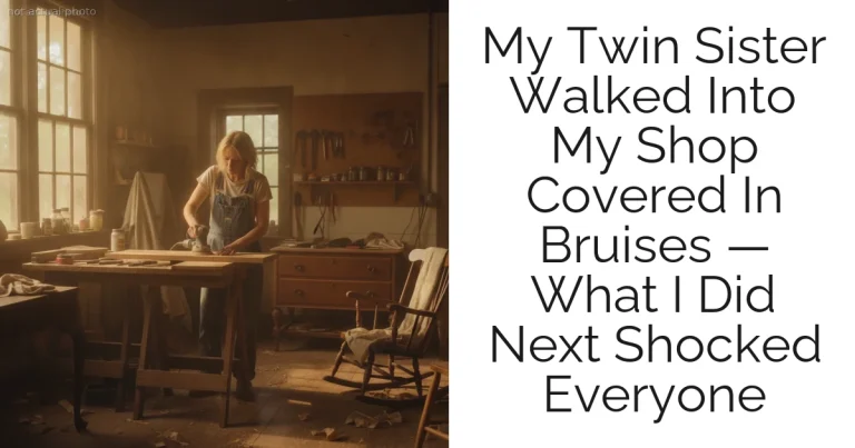 My Twin Sister Walked Into My Shop Covered In Bruises — What I Did Next Shocked Everyone