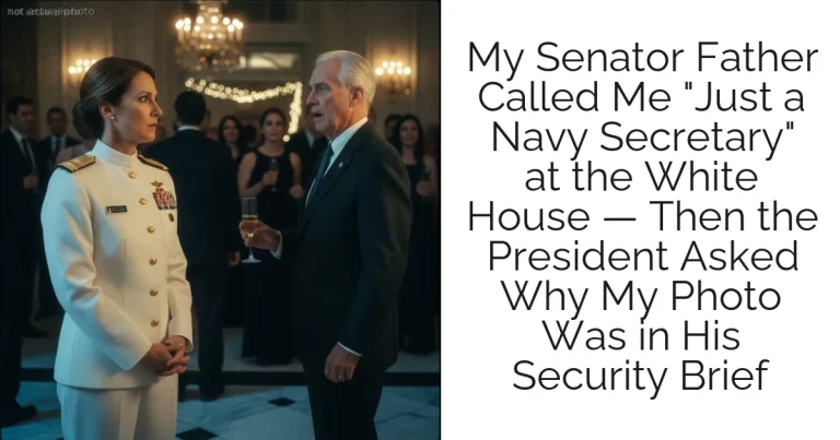 My Senator Father Called Me "Just a Navy Secretary" at the White House — Then the President Asked Why My Photo Was in His Security Brief