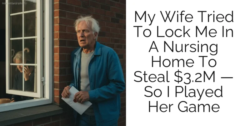 My Wife Tried To Lock Me In A Nursing Home To Steal $3.2M — So I Played Her Game
