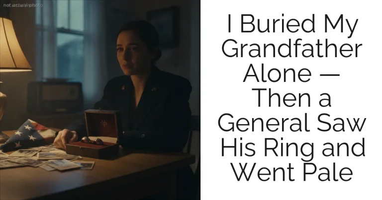 I Buried My Grandfather Alone — Then a General Saw His Ring and Went Pale