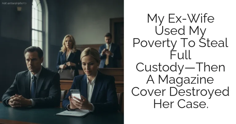 My Ex-Wife Used My Poverty To Steal Full Custody—Then A Magazine Cover Destroyed Her Case.