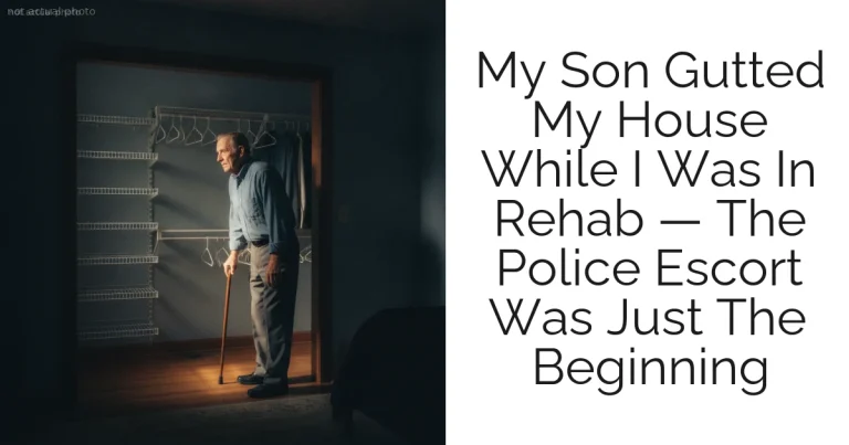 My Son Gutted My House While I Was In Rehab — The Police Escort Was Just The Beginning