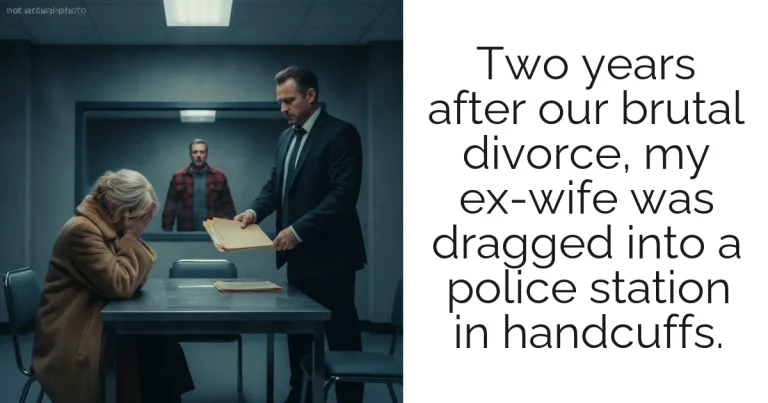 Two years after our brutal divorce, my ex-wife was dragged into a police station in handcuffs.
