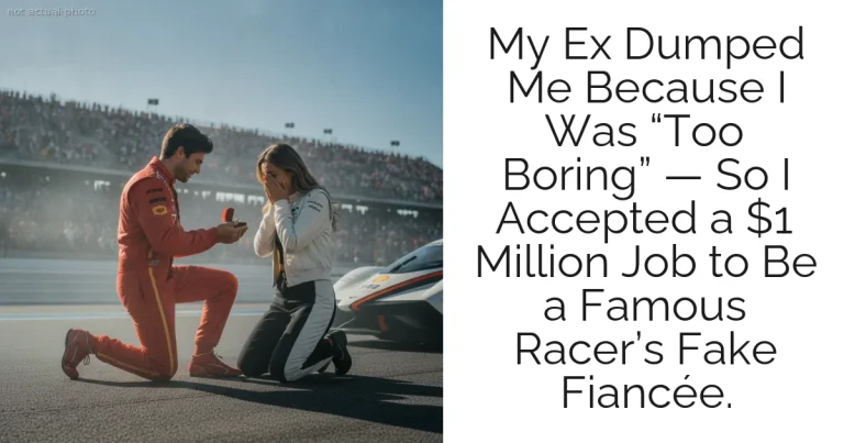 My Ex Dumped Me Because I Was “Too Boring” — So I Accepted a $1 Million Job to Be a Famous Racer’s Fake Fiancée.
