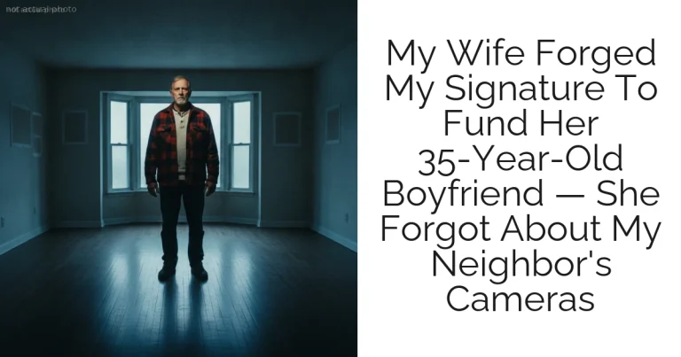 My Wife Forged My Signature To Fund Her 35-Year-Old Boyfriend — She Forgot About My Neighbor's Cameras