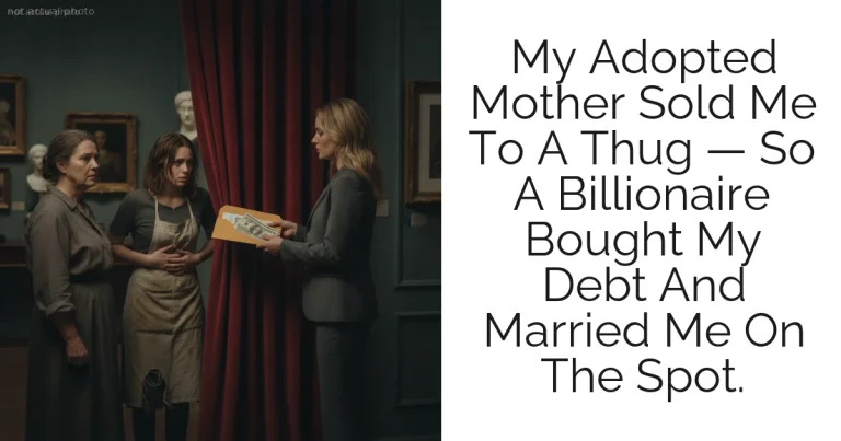 My Adopted Mother Sold Me To A Thug — So A Billionaire Bought My Debt And Married Me On The Spot.