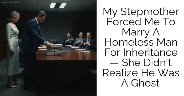 My Stepmother Forced Me To Marry A Homeless Man For Inheritance — She Didn't Realize He Was A Ghost