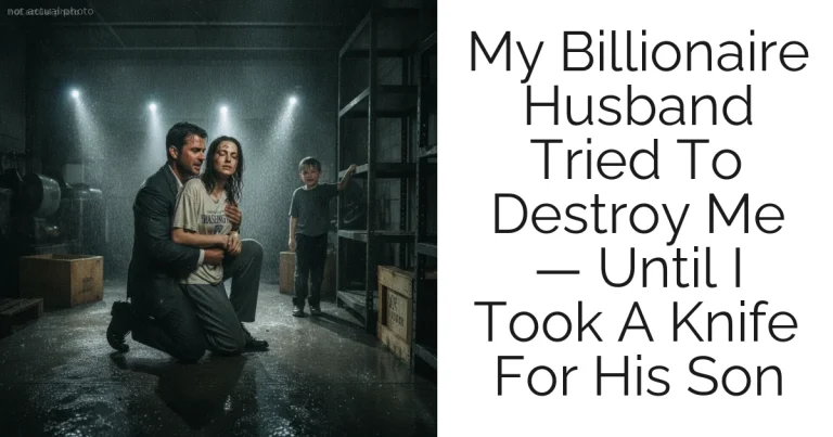 My Billionaire Husband Tried To Destroy Me — Until I Took A Knife For His Son