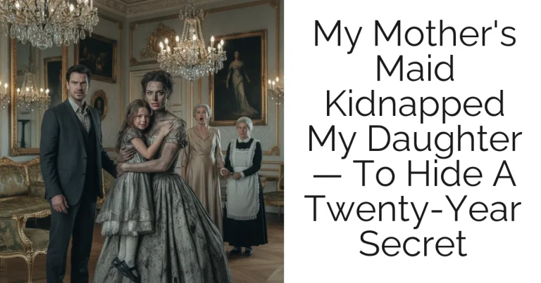 My Mother's Maid Kidnapped My Daughter — To Hide A Twenty-Year Secret