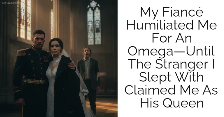 My Fiancé Humiliated Me For An Omega—Until The Stranger I Slept With Claimed Me As His Queen