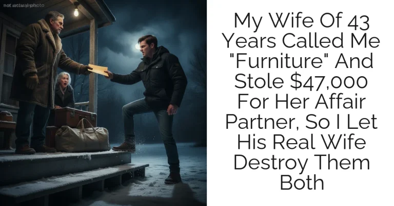 My Wife Of 43 Years Called Me "Furniture" And Stole $47,000 For Her Affair Partner, So I Let His Real Wife Destroy Them Both