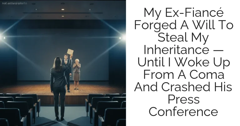 My Ex-Fiancé Forged A Will To Steal My Inheritance — Until I Woke Up From A Coma And Crashed His Press Conference