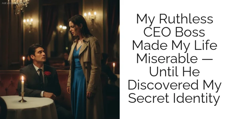 My Ruthless CEO Boss Made My Life Miserable — Until He Discovered My Secret Identity