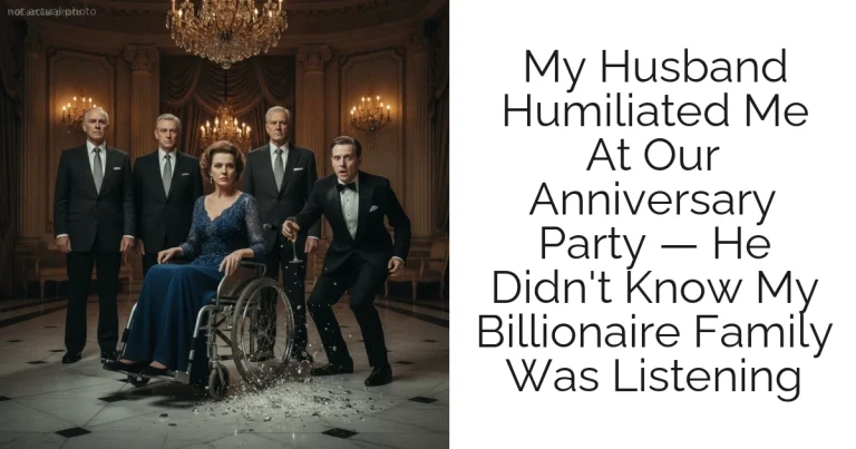 My Husband Humiliated Me At Our Anniversary Party — He Didn't Know My Billionaire Family Was Listening