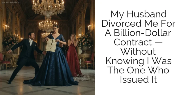 My Husband Divorced Me For A Billion-Dollar Contract — Without Knowing I Was The One Who Issued It