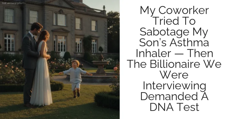 My Coworker Tried To Sabotage My Son’s Asthma Inhaler — Then The Billionaire We Were Interviewing Demanded A DNA Test