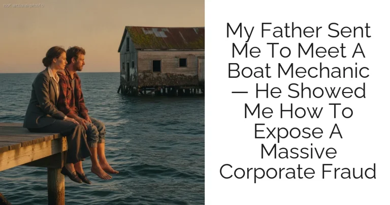 My Father Sent Me To Meet A Boat Mechanic — He Showed Me How To Expose A Massive Corporate Fraud
