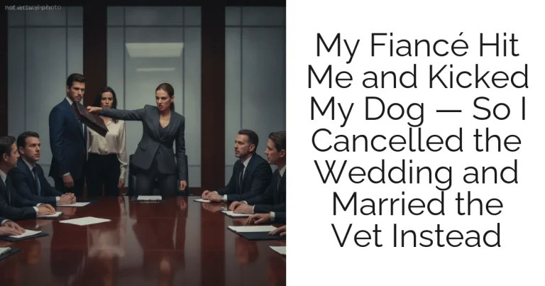 My Fiancé Hit Me and Kicked My Dog — So I Cancelled the Wedding and Married the Vet Instead