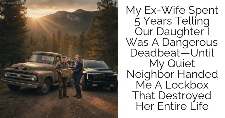 My Ex-Wife Spent 5 Years Telling Our Daughter I Was A Dangerous Deadbeat—Until My Quiet Neighbor Handed Me A Lockbox That Destroyed Her Entire Life
