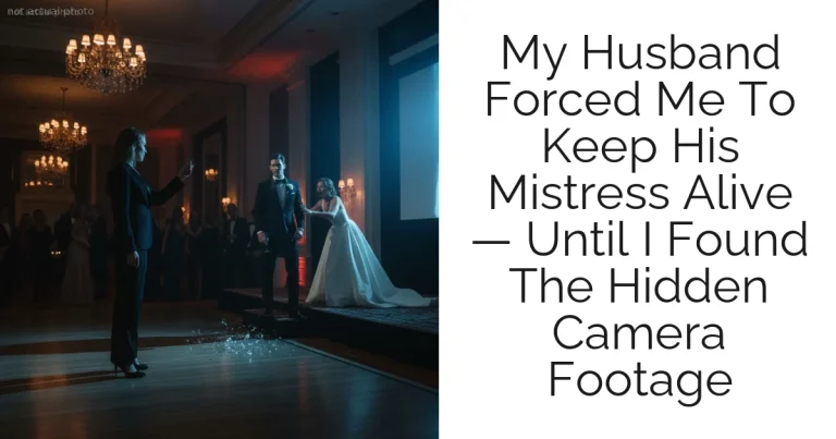 My Husband Forced Me To Keep His Mistress Alive — Until I Found The Hidden Camera Footage