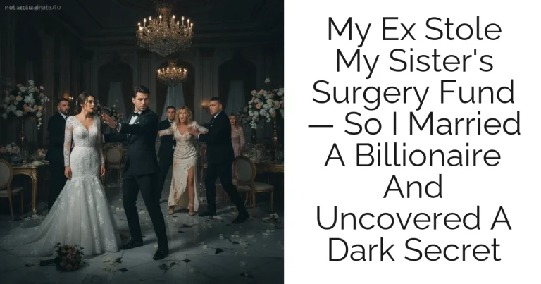 My Ex Stole My Sister's Surgery Fund — So I Married A Billionaire And Uncovered A Dark Secret