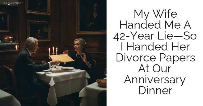 My Wife Handed Me A 42-Year Lie—So I Handed Her Divorce Papers At Our Anniversary Dinner