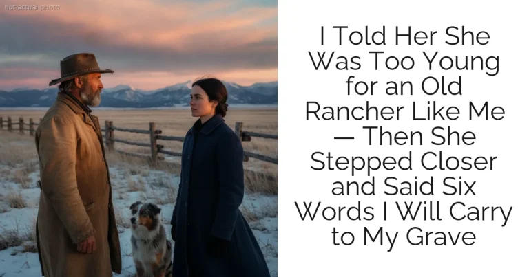 I Told Her She Was Too Young for an Old Rancher Like Me — Then She Stepped Closer and Said Six Words I Will Carry to My Grave