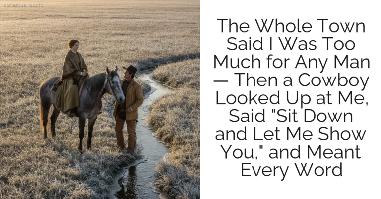The Whole Town Said I Was Too Much for Any Man — Then a Cowboy Looked Up at Me, Said "Sit Down and Let Me Show You," and Meant Every Word