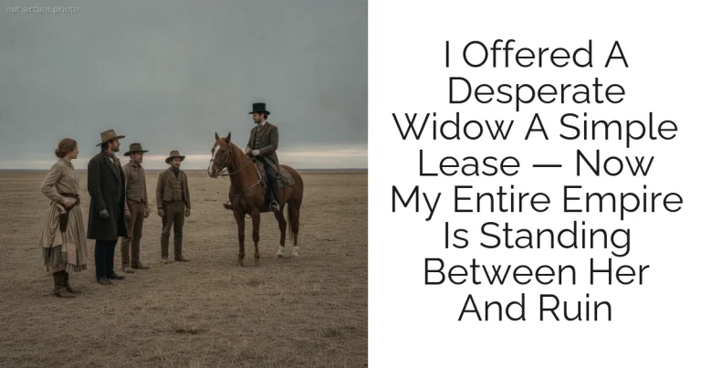 I Offered A Desperate Widow A Simple Lease — Now My Entire Empire Is Standing Between Her And Ruin