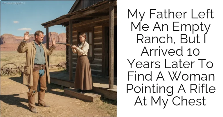 My Father Left Me An Empty Ranch, But I Arrived 10 Years Later To Find A Woman Pointing A Rifle At My Chest