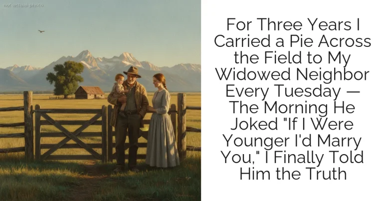 For Three Years I Carried a Pie Across the Field to My Widowed Neighbor Every Tuesday — The Morning He Joked "If I Were Younger I'd Marry You," I Finally Told Him the Truth