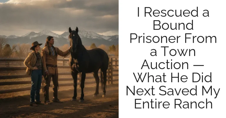 I Rescued a Bound Prisoner From a Town Auction — What He Did Next Saved My Entire Ranch
