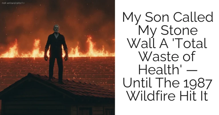 My Son Called My Stone Wall A 'Total Waste of Health' — Until The 1987 Wildfire Hit It