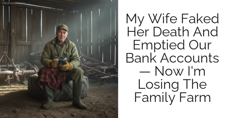 My Wife Faked Her Death And Emptied Our Bank Accounts — Now I'm Losing The Family Farm