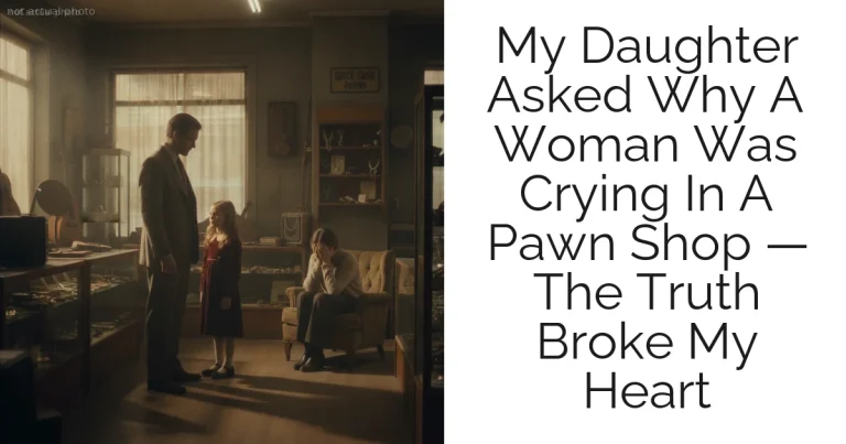 My Daughter Asked Why A Woman Was Crying In A Pawn Shop — The Truth Broke My Heart