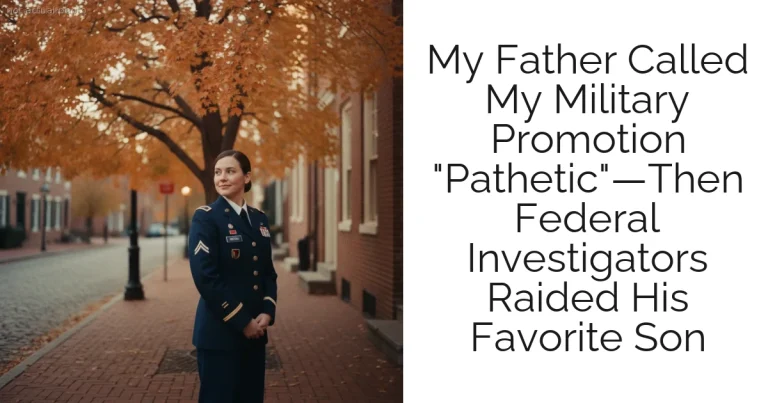 My Father Called My Military Promotion "Pathetic"—Then Federal Investigators Raided His Favorite Son
