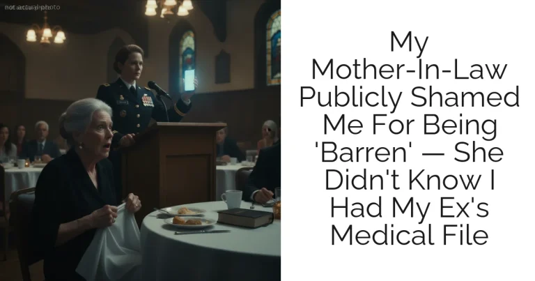 My Mother-In-Law Publicly Shamed Me For Being 'Barren' — She Didn't Know I Had My Ex's Medical File