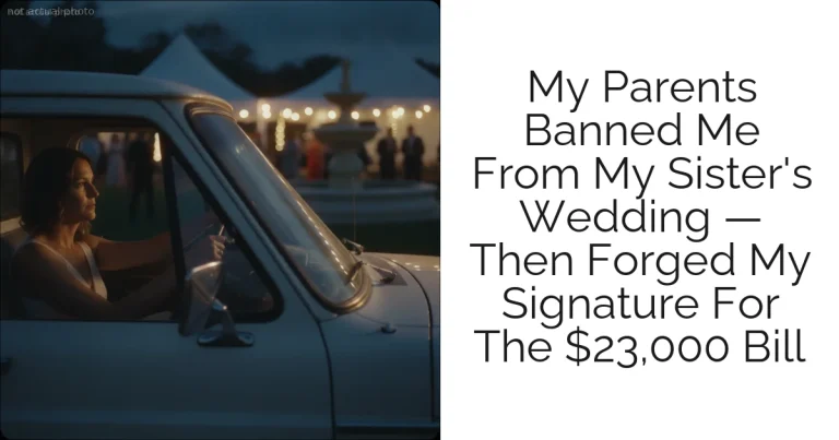 My Parents Banned Me From My Sister's Wedding — Then Forged My Signature For The $23,000 Bill
