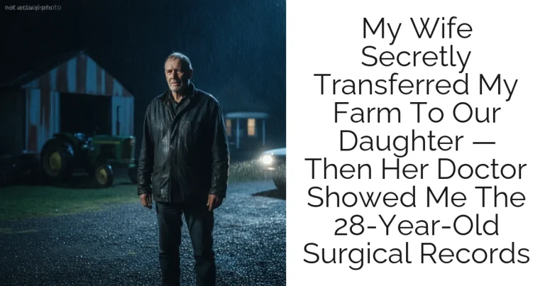 My Wife Secretly Transferred My Farm To Our Daughter — Then Her Doctor Showed Me The 28-Year-Old Surgical Records