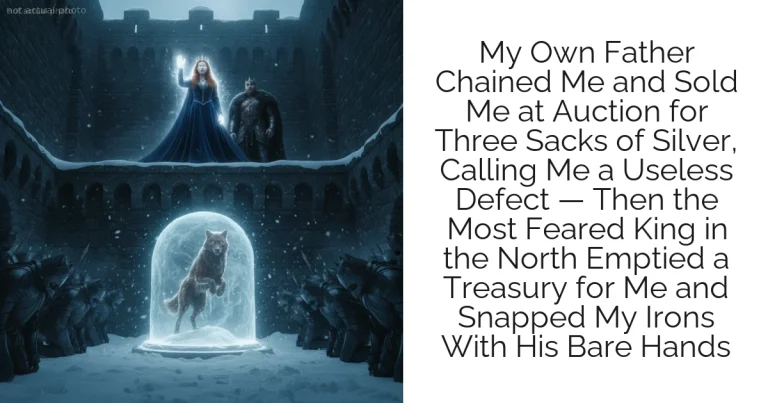 My Own Father Chained Me and Sold Me at Auction for Three Sacks of Silver, Calling Me a Useless Defect — Then the Most Feared King in the North Emptied a Treasury for Me and Snapped My Irons With His Bare Hands