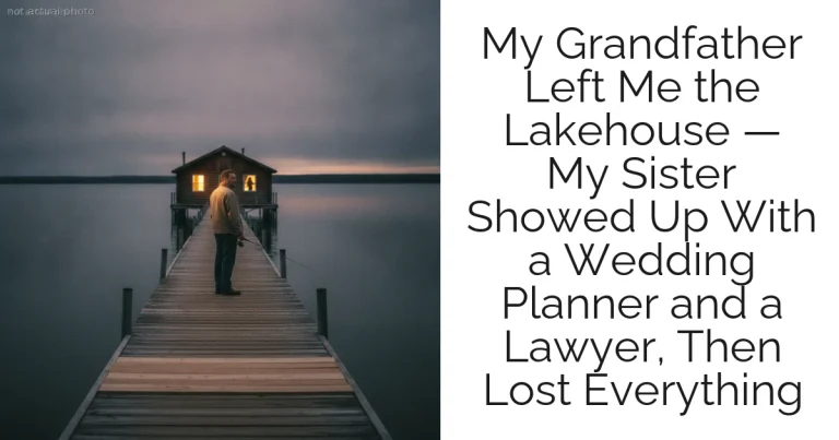 My Grandfather Left Me the Lakehouse — My Sister Showed Up With a Wedding Planner and a Lawyer, Then Lost Everything