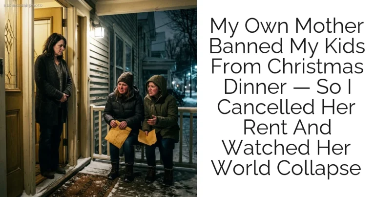 My Own Mother Banned My Kids From Christmas Dinner — So I Cancelled Her Rent And Watched Her World Collapse
