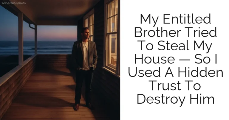 My Entitled Brother Tried To Steal My House — So I Used A Hidden Trust To Destroy Him